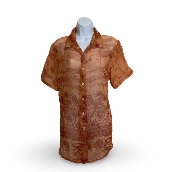 L&S Designs Sheer Button Down - Picture 1 of 6